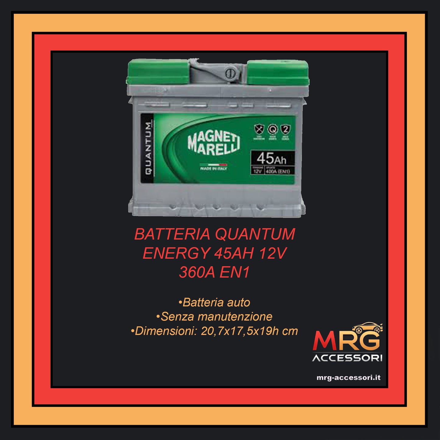 Magneti Marelli Batteria Quantum Energy 45AH 12V 360A EN1