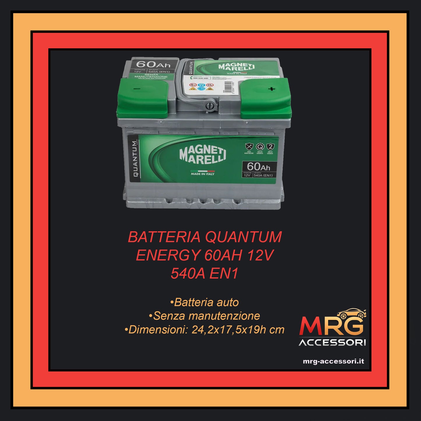 Magneti Marelli Batteria Quantum Energy 60AH 12V 540A EN1