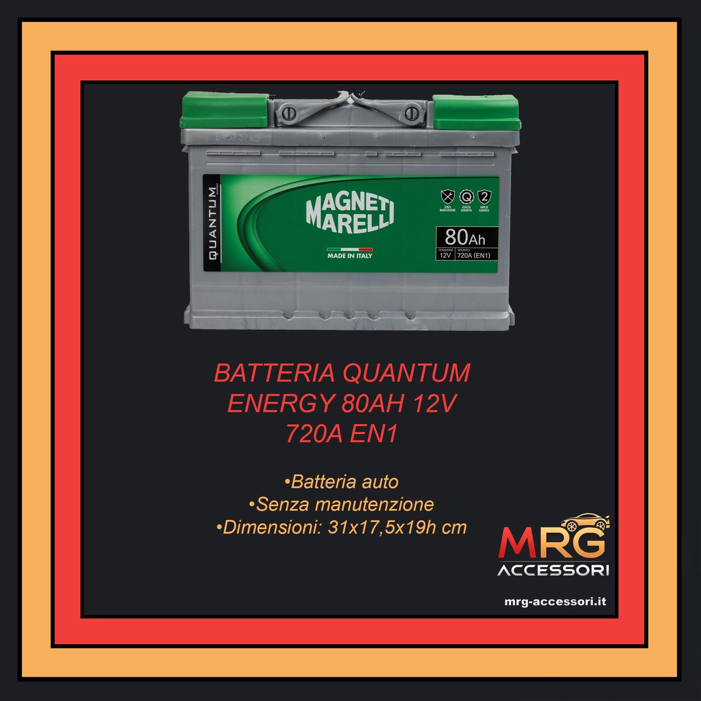 Magneti Marelli Batteria Quantum Energy 80AH 12V 720A EN1