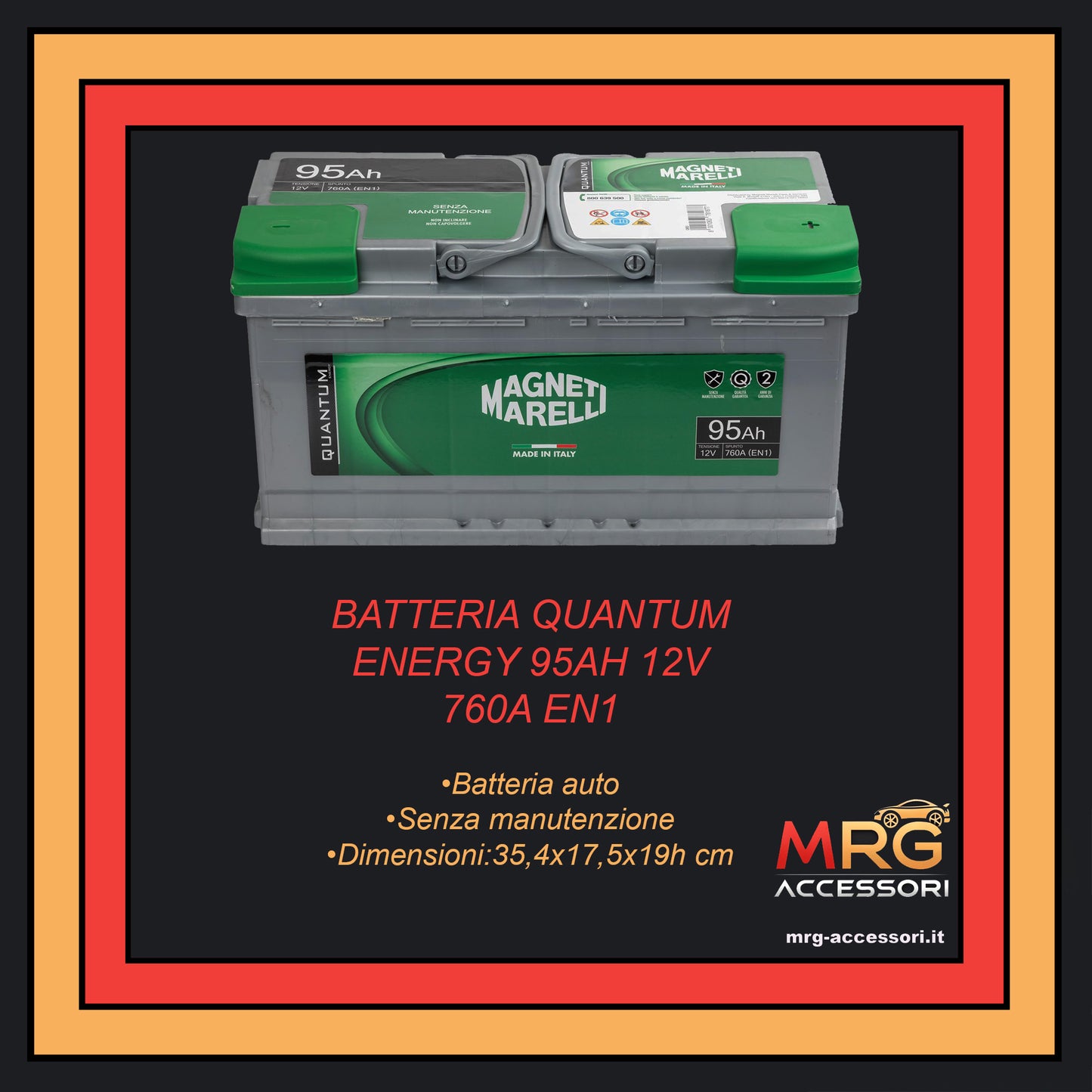 Magneti Marelli Batteria Quantum Energy 95Ah 12V 760A EN1