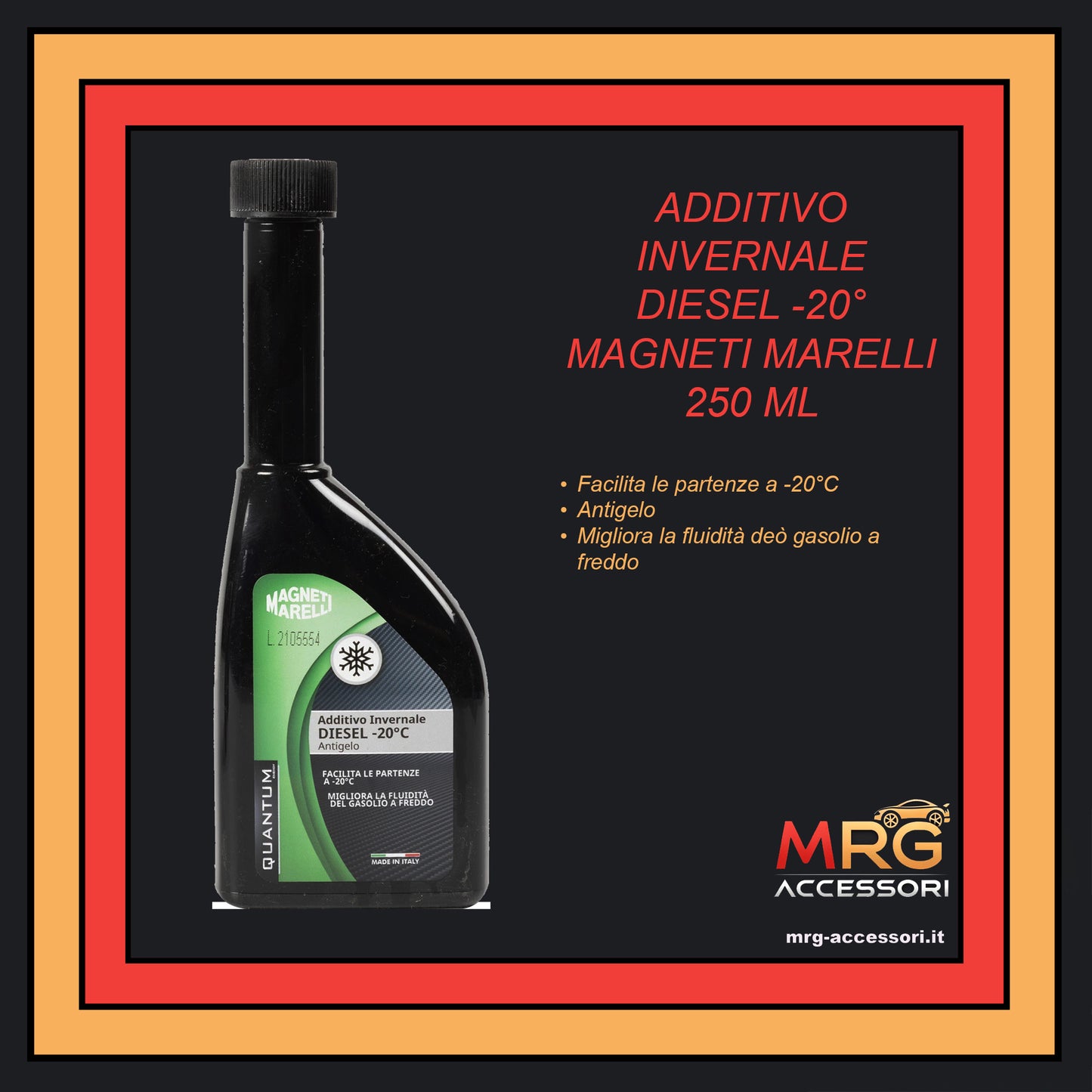 ADDITIVO INVERNALE DIESEL -20° MAGNETI MARELLI 250 ML