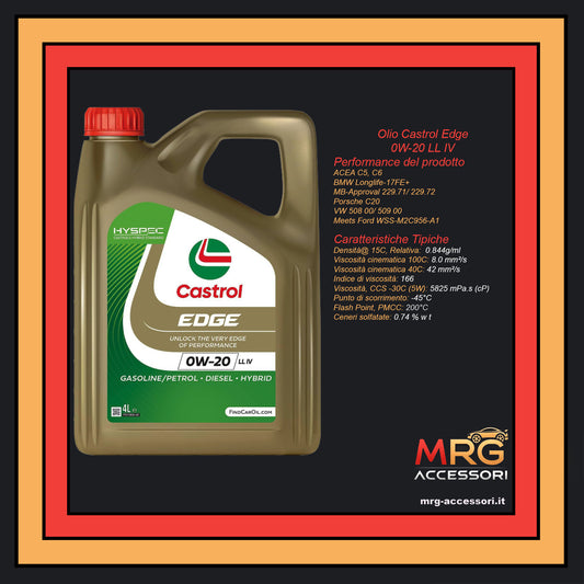 Castrol Edge  0W-20 LL IV 4LT